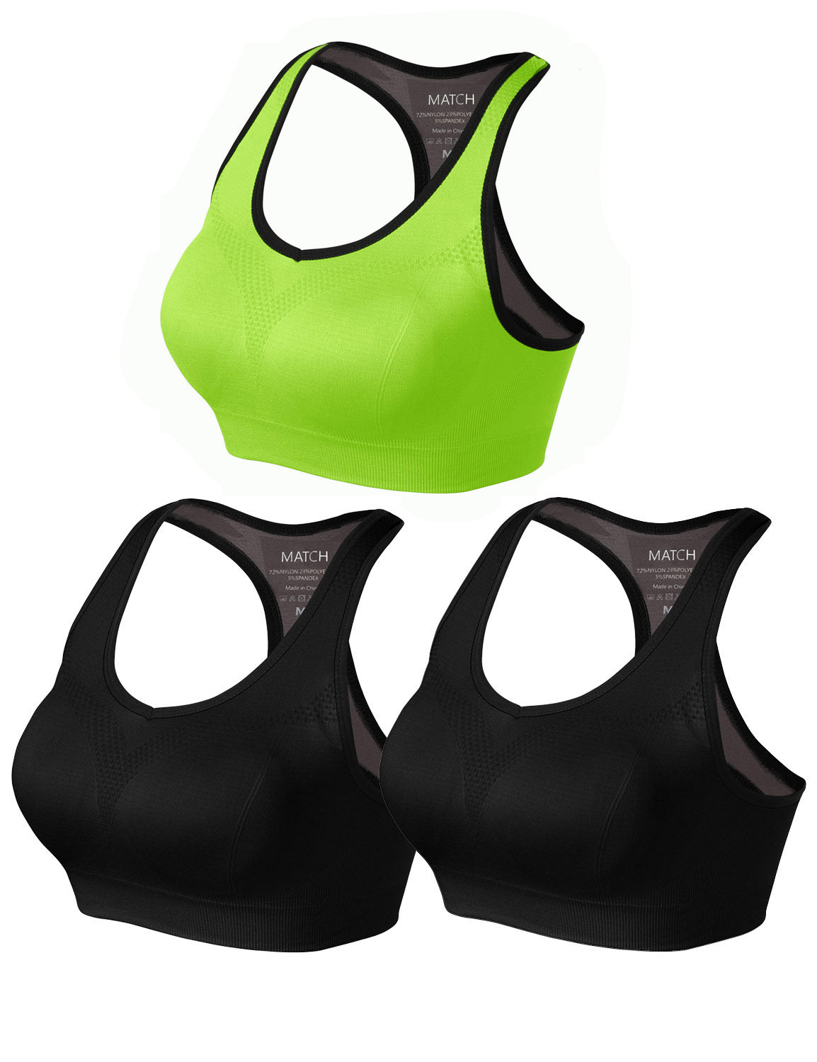 3 pack Mix Match Racerback Sports Bras for Women #NP001