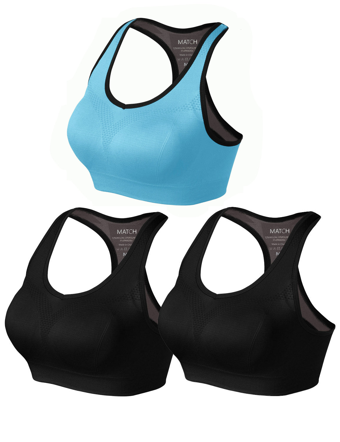 3 pack Mix Match Racerback Sports Bras for Women #NP001