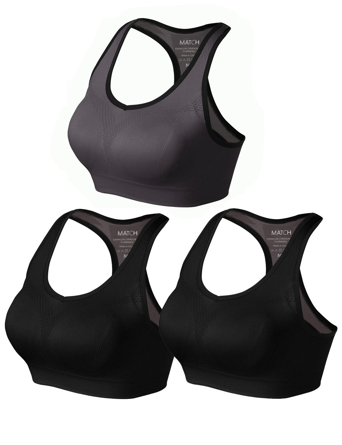 3 pack Mix Match Racerback Sports Bras for Women #NP001