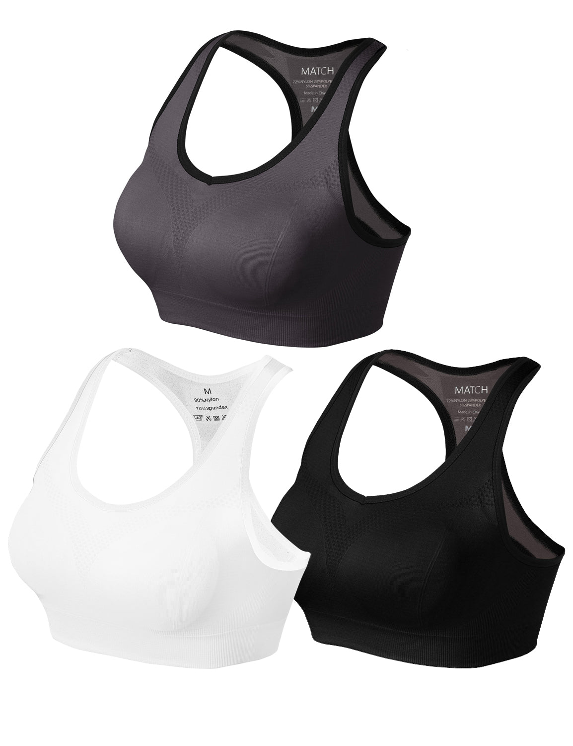3 pack Mix Match Racerback Sports Bras for Women #NP001