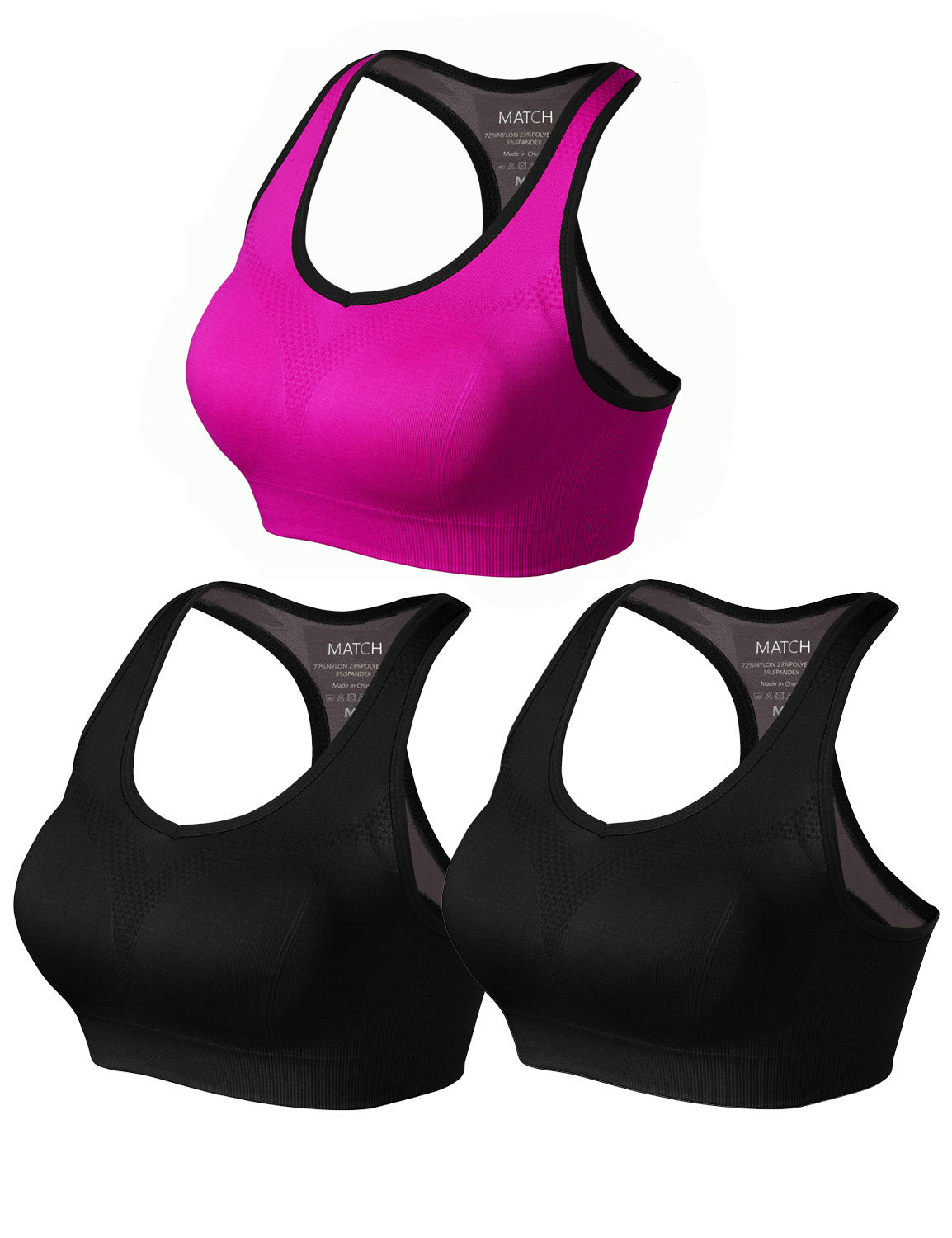 3 pack Mix Match Racerback Sports Bras for Women #NP001