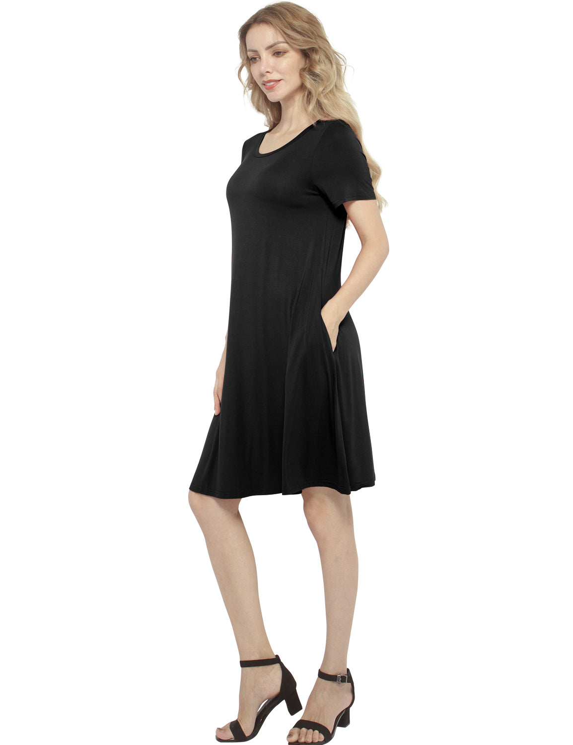 Match women‘s elastic short sleeved dress #147