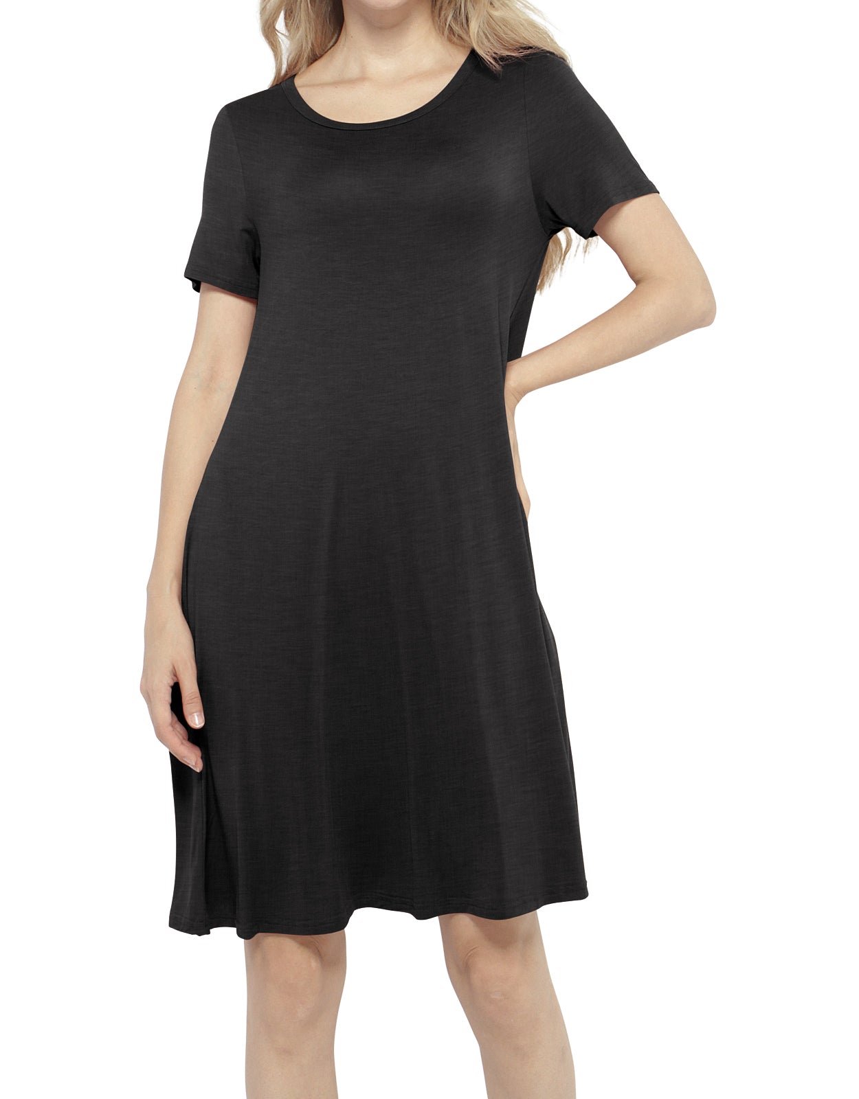 Match women‘s elastic short sleeved dress #147