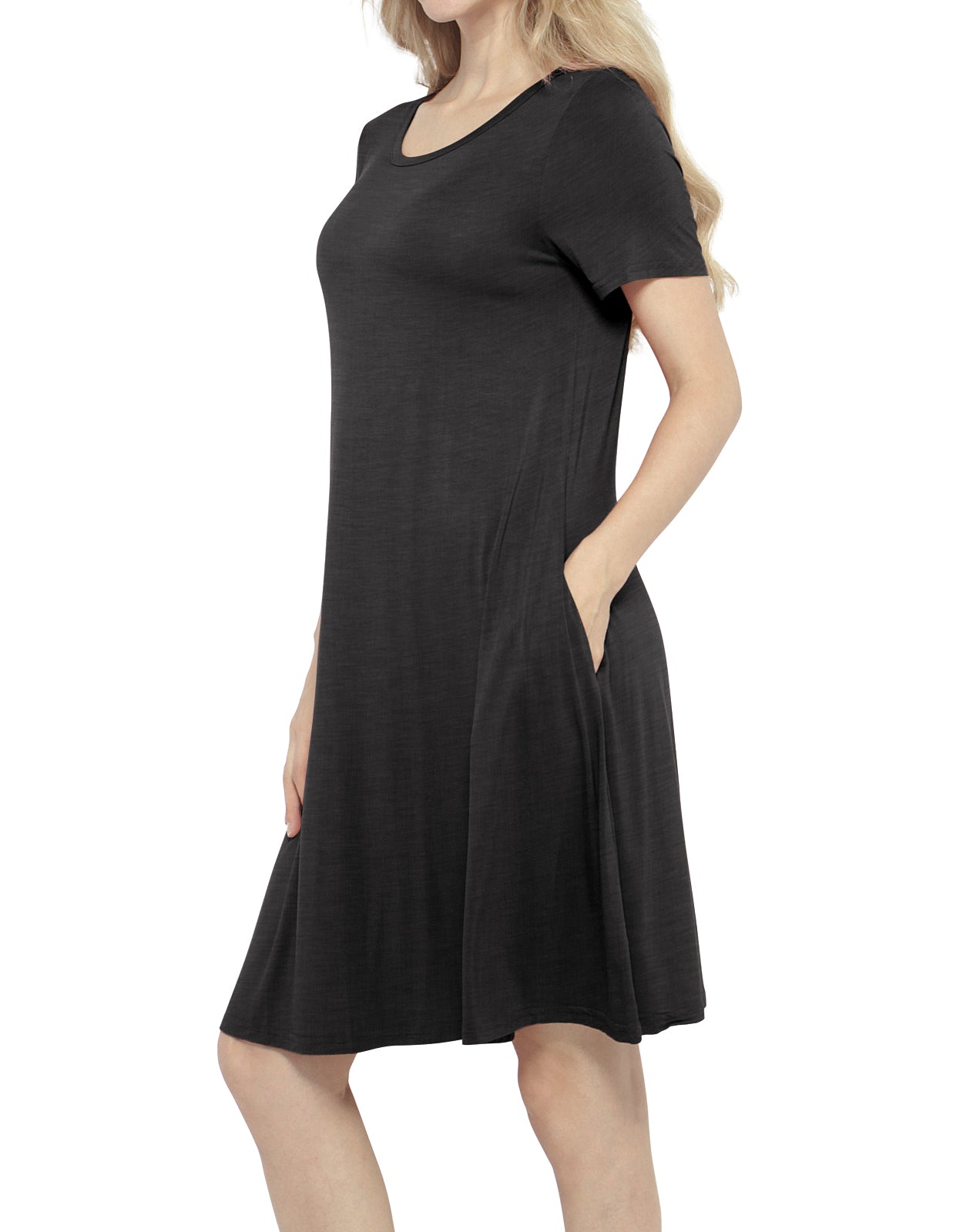 Match women‘s elastic short sleeved dress #147