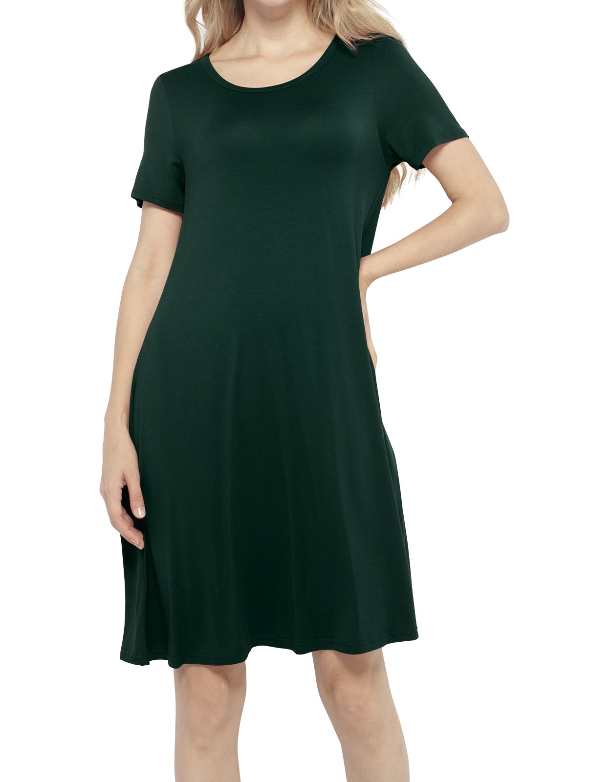 Match women‘s elastic short sleeved dress #147