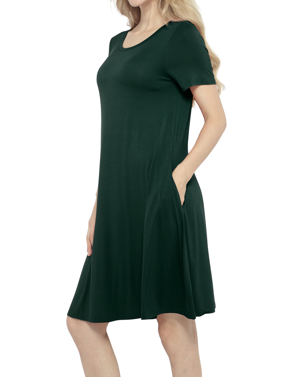 Match women‘s elastic short sleeved dress #147