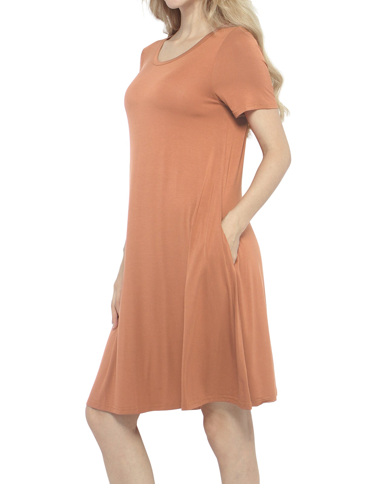 Match women‘s elastic short sleeved dress #147