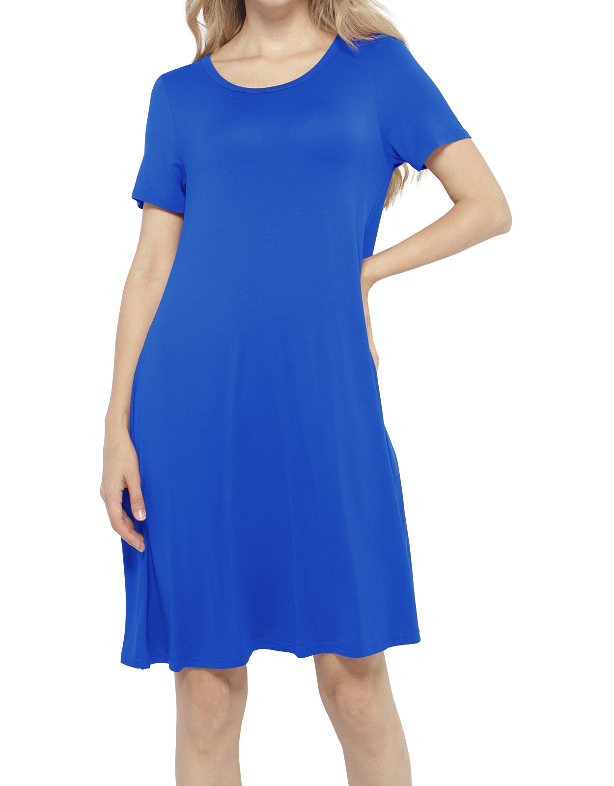 Match women‘s elastic short sleeved dress #147