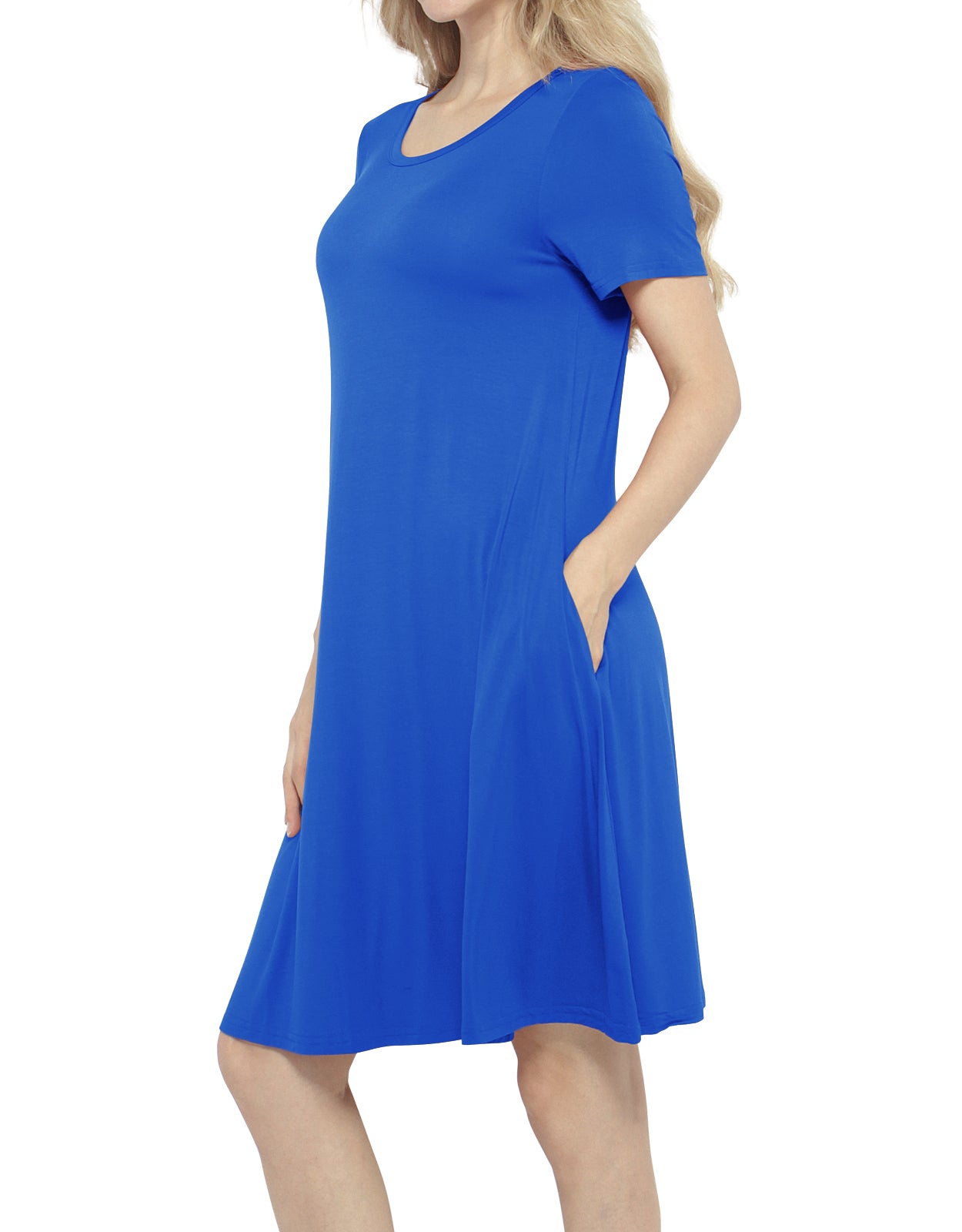 Match women‘s elastic short sleeved dress #147