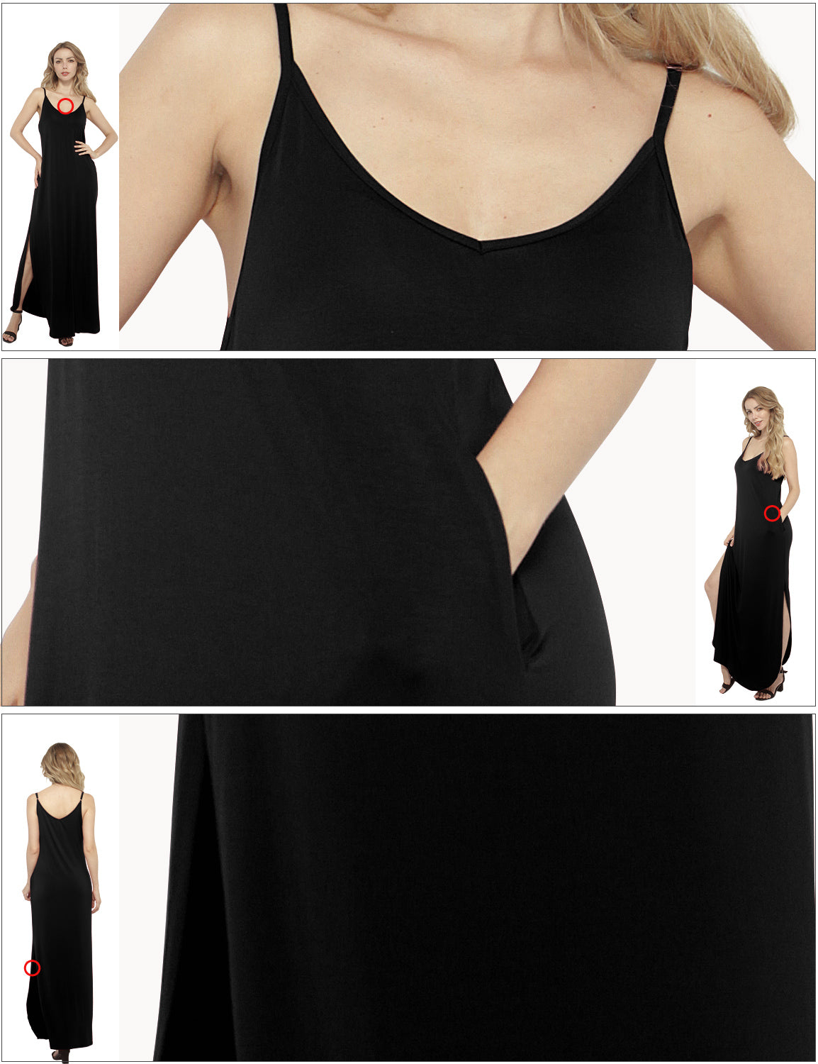 Match women‘s v-neck elastic long dress #149