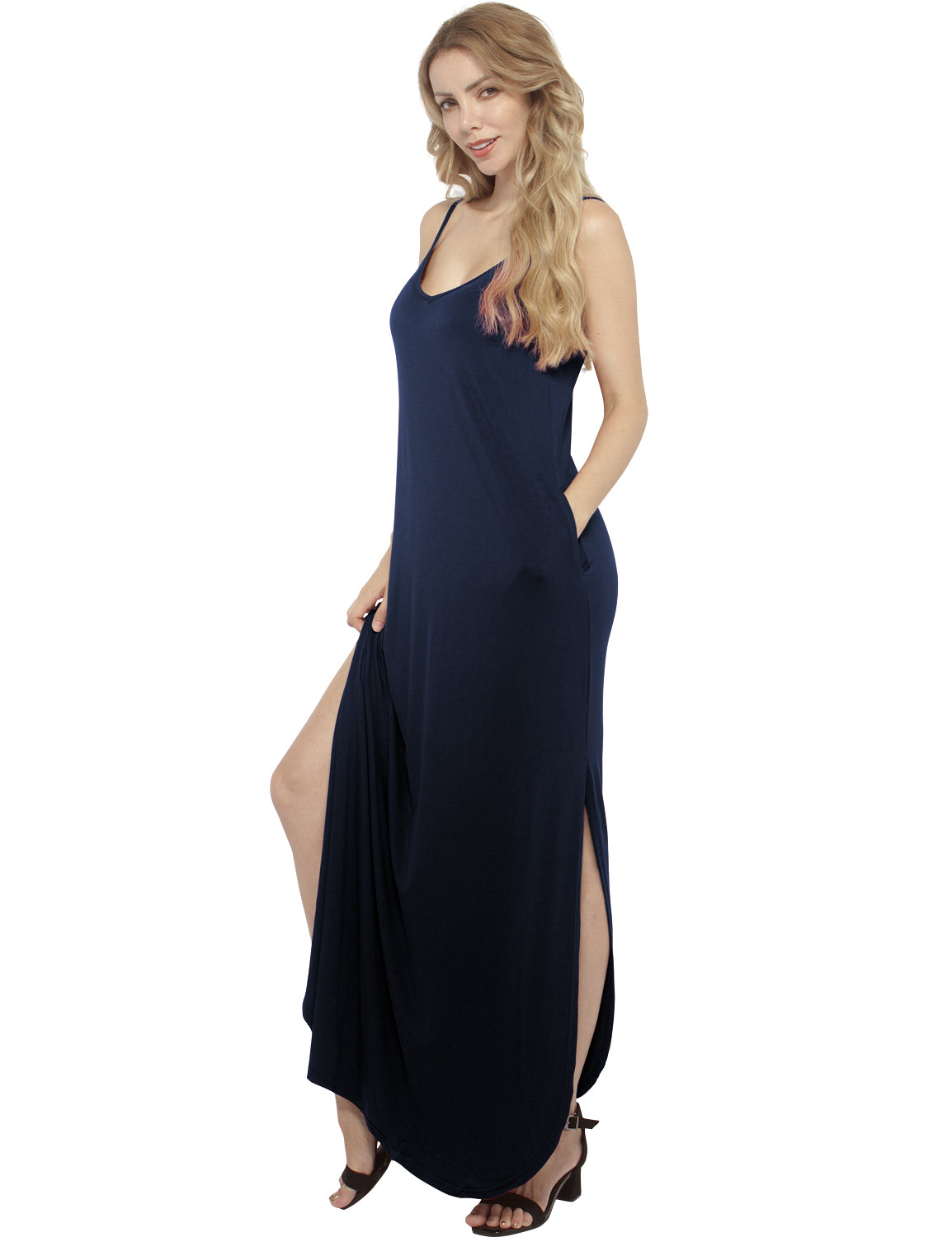 Match women‘s v-neck elastic long dress #149