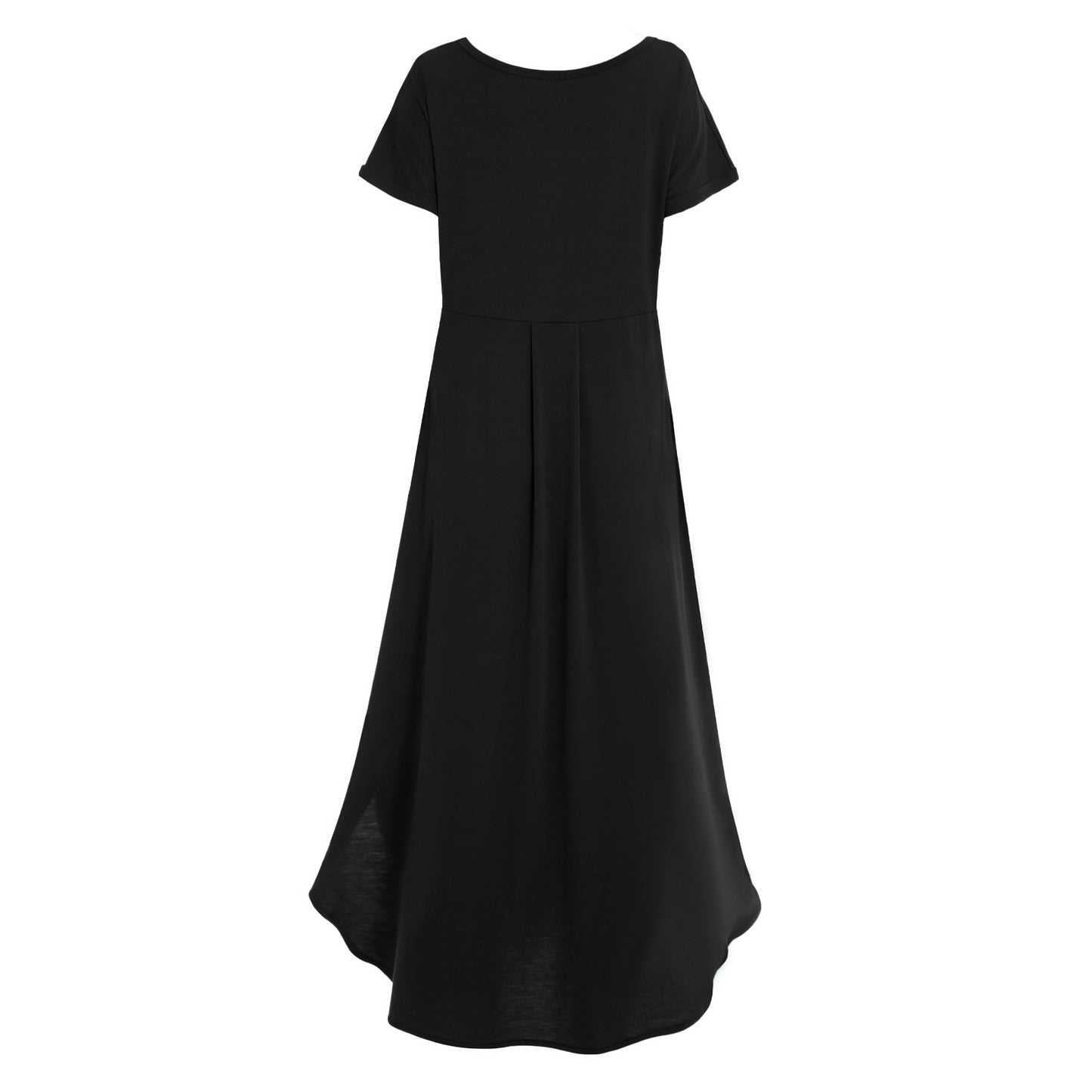 Elastic short sleeved long dress 152
