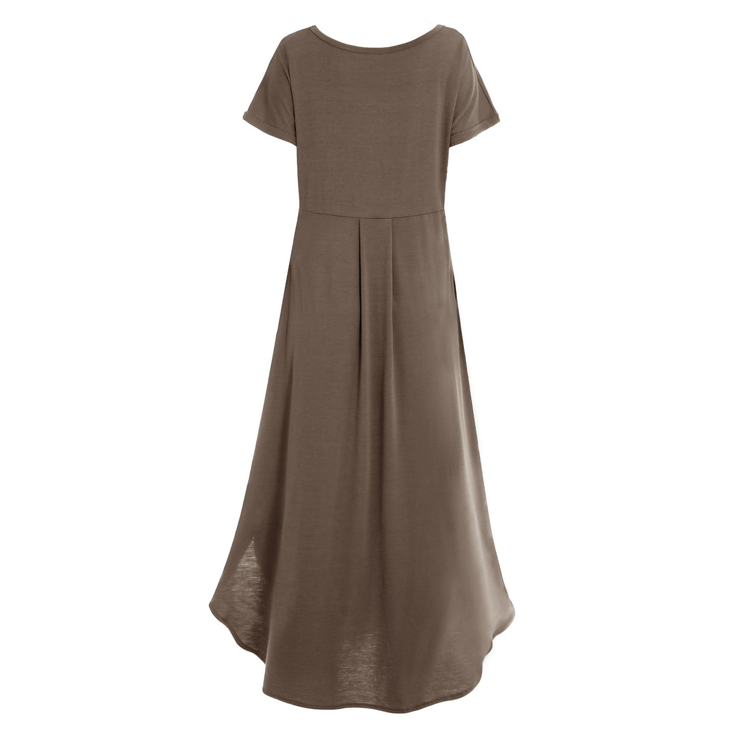 Elastic short sleeved long dress 152