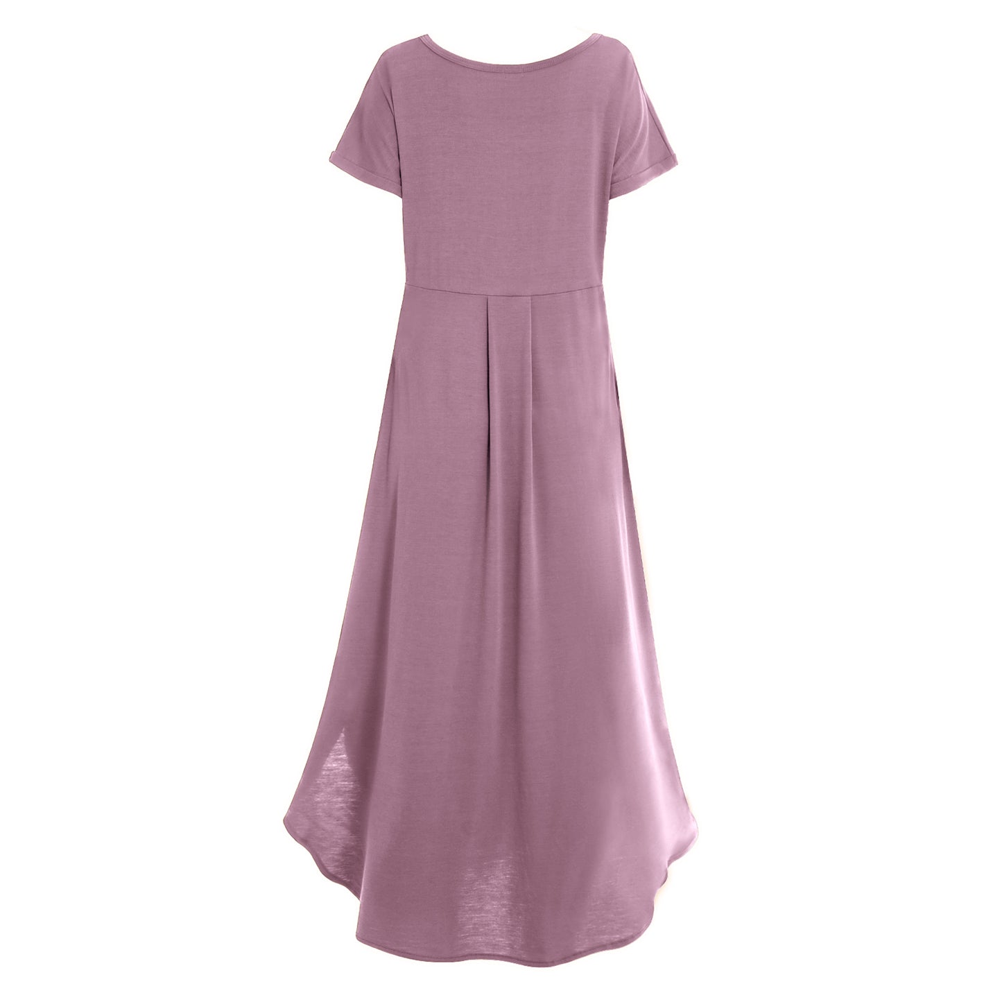 Elastic short sleeved long dress 152