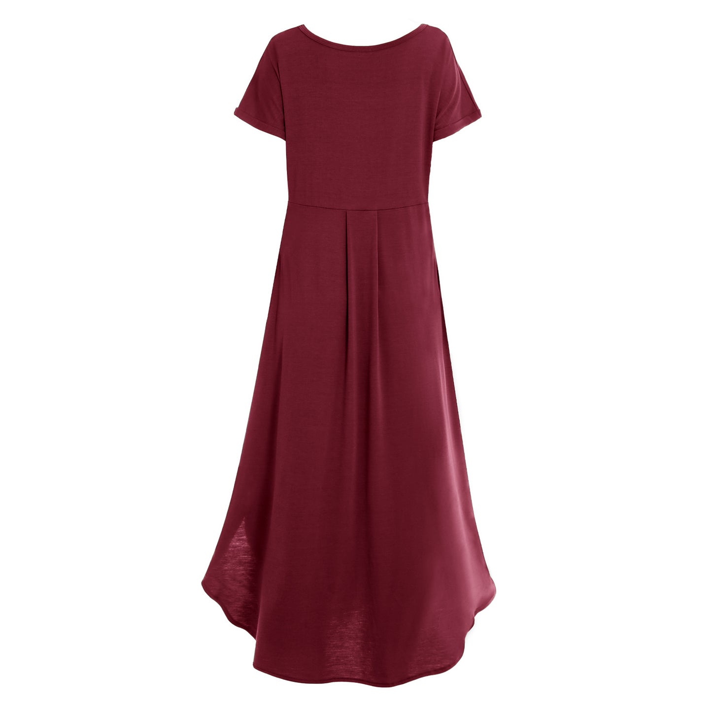 Elastic short sleeved long dress 152