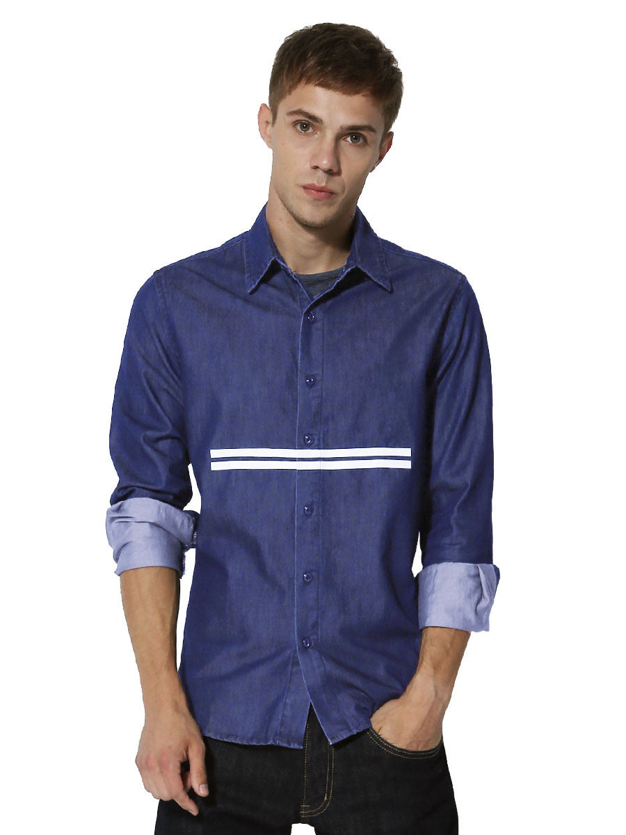 Men's Long-Sleeved Casual Denim Shirt 2013