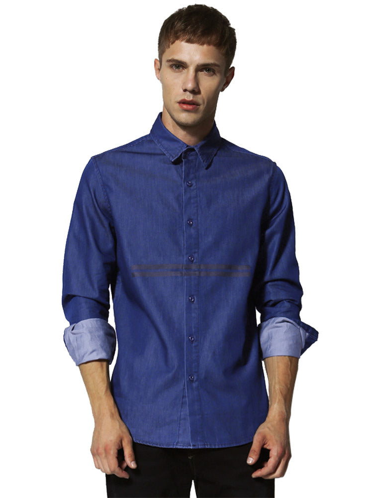 Men's Long-Sleeved Casual Denim Shirt 2013