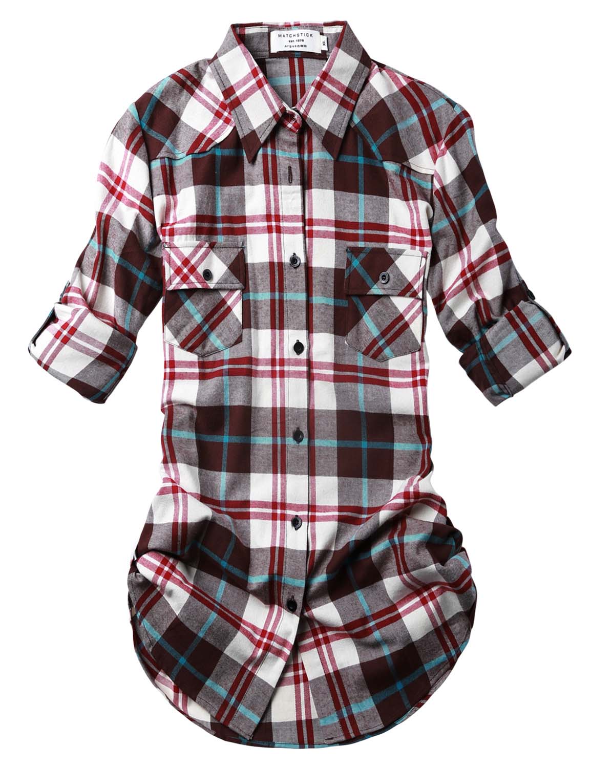 Womens Button Down Flannel Plaid Shirts 2021