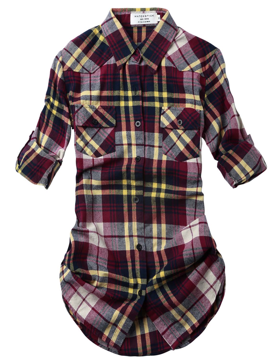 Womens Button Down Flannel Plaid Shirts 2021