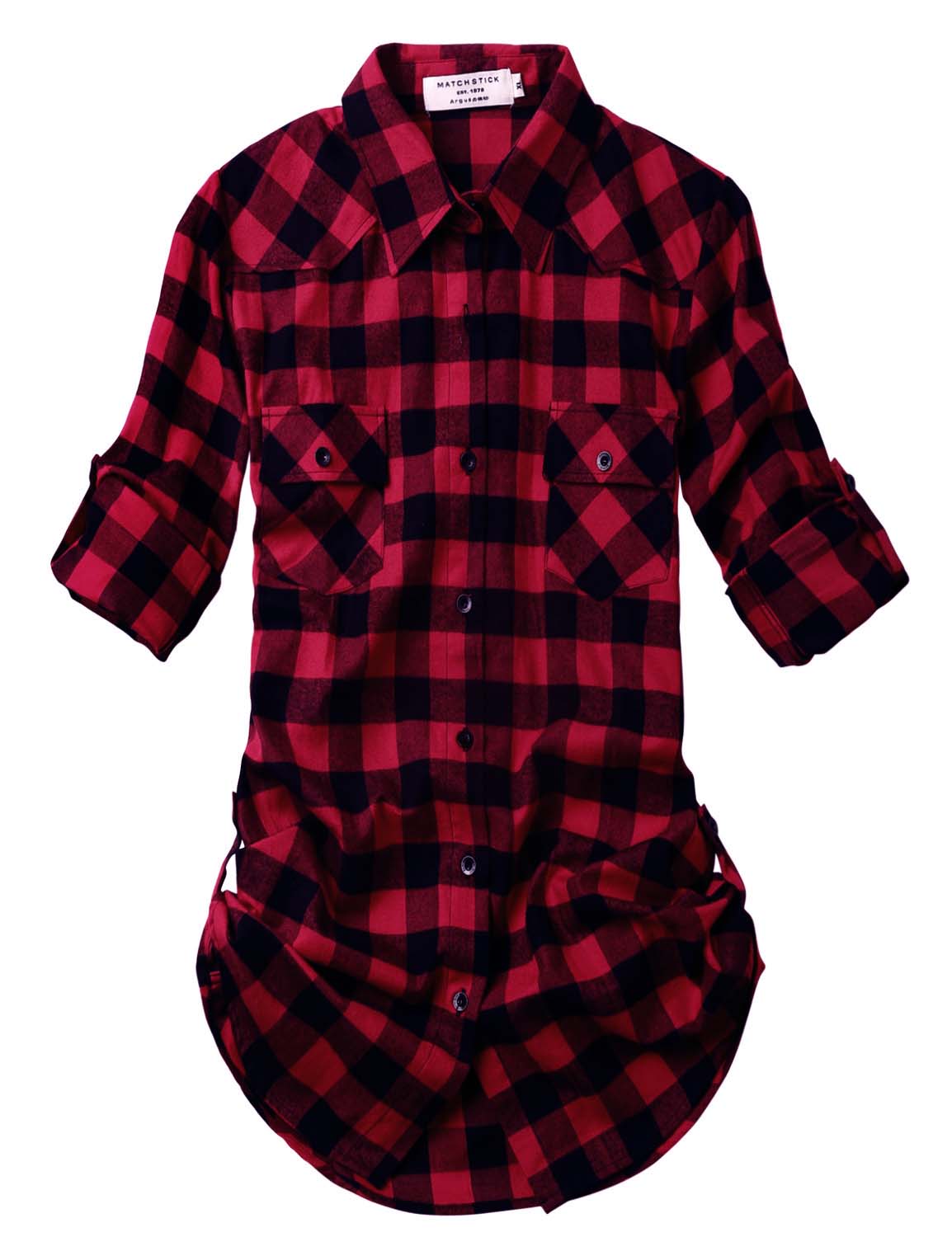 Womens Button Down Flannel Plaid Shirts 2021