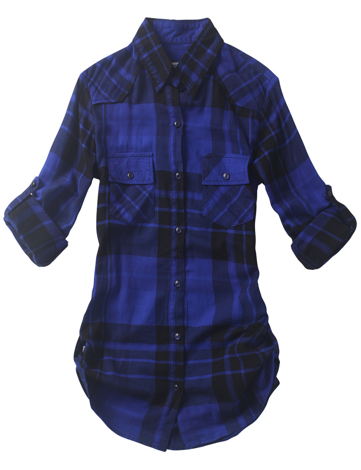 Womens Button Down Flannel Plaid Shirts 2021