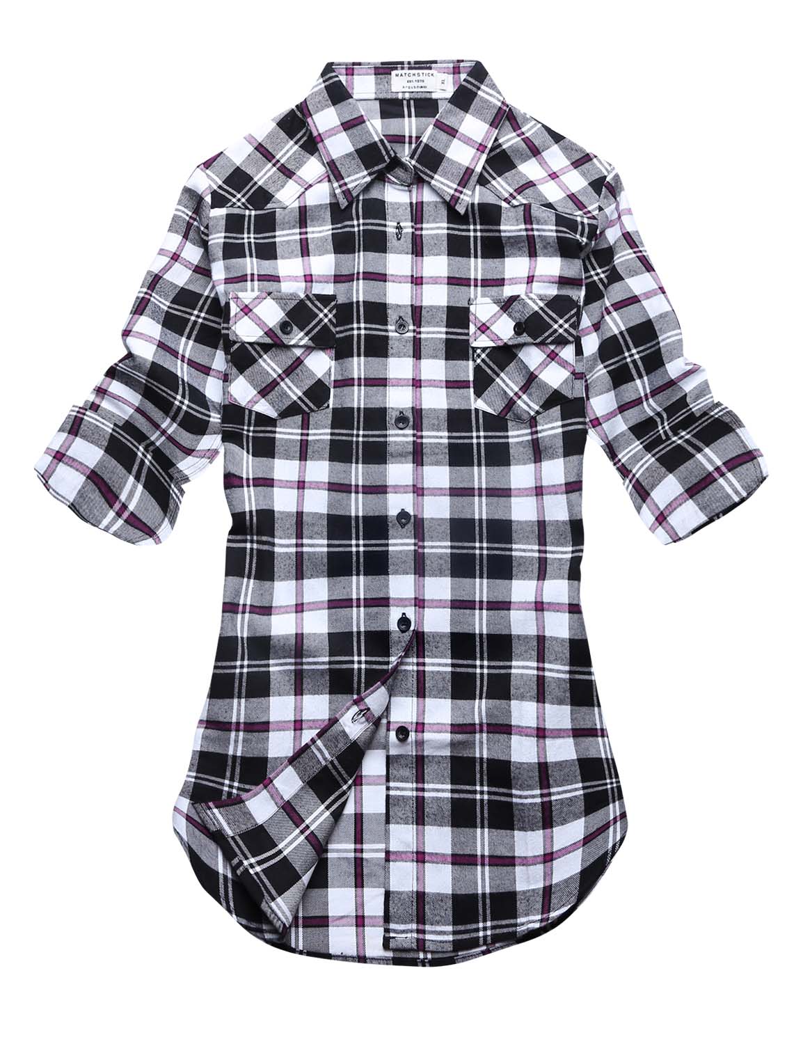 Womens Button Down Flannel Plaid Shirts 2021