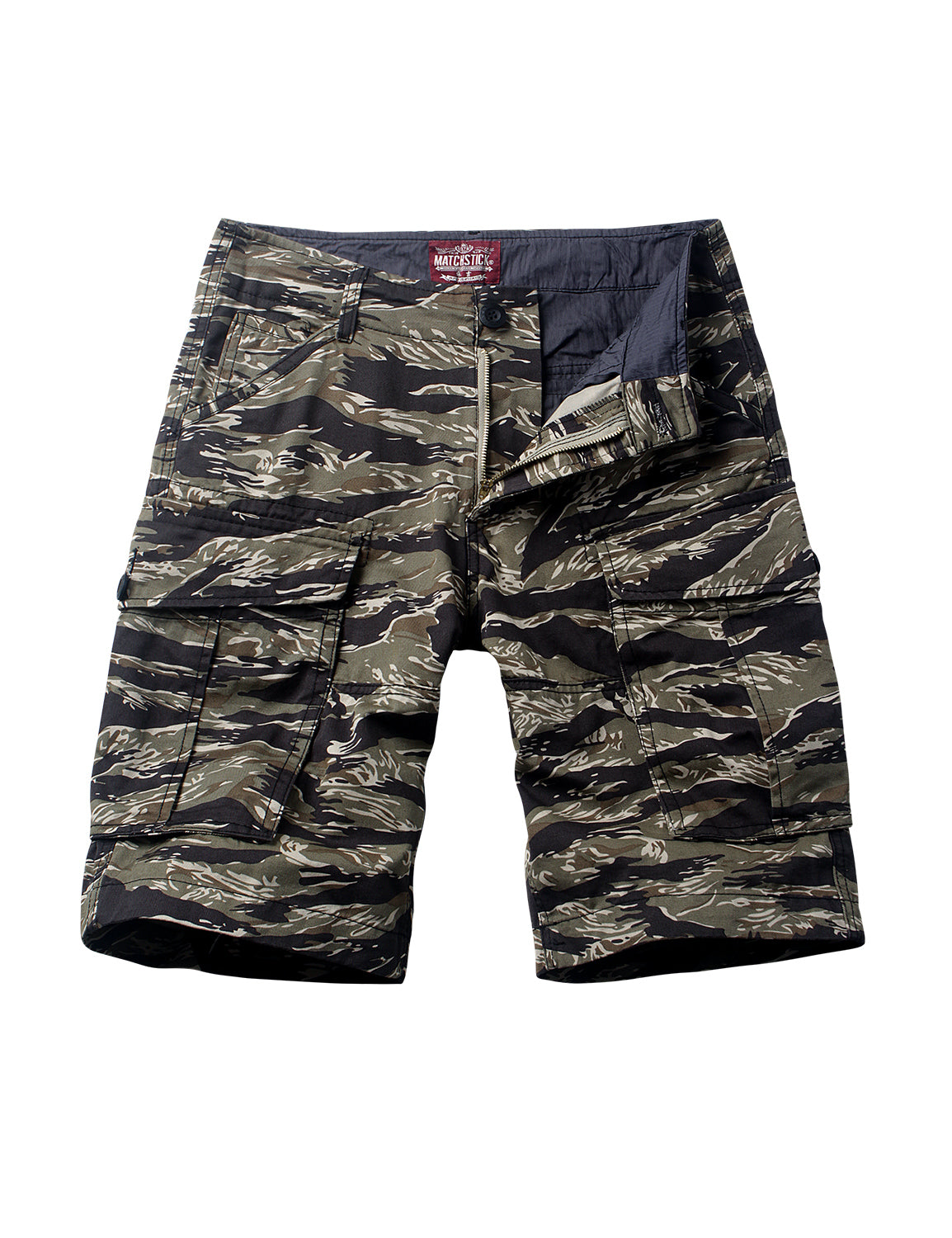 Men's Slightly Stretch Thickness Softness Cargo Short camo #3204
