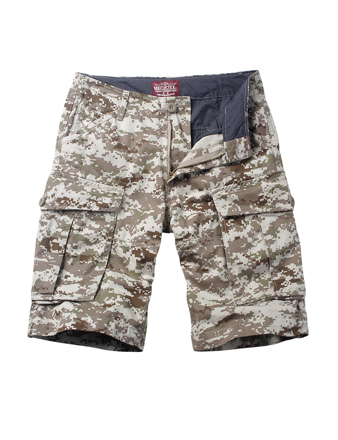 Men's Slightly Stretch Thickness Softness Cargo Short camo #3204