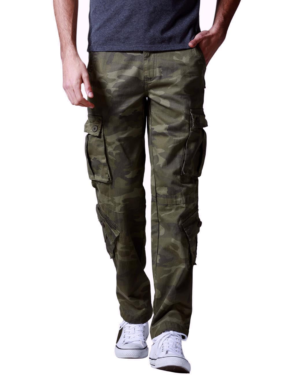 Men's Casual Camo Cargo Pants 3357M