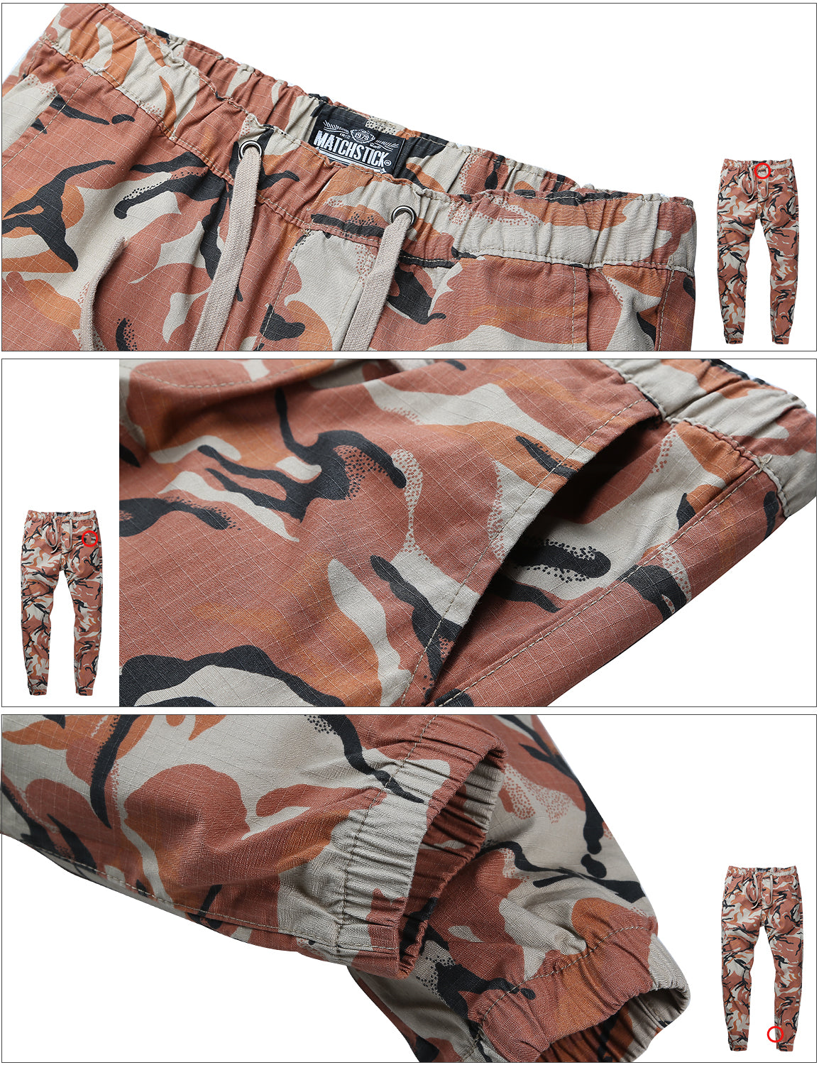 Men's Casual Camo Jogger Pants 6035