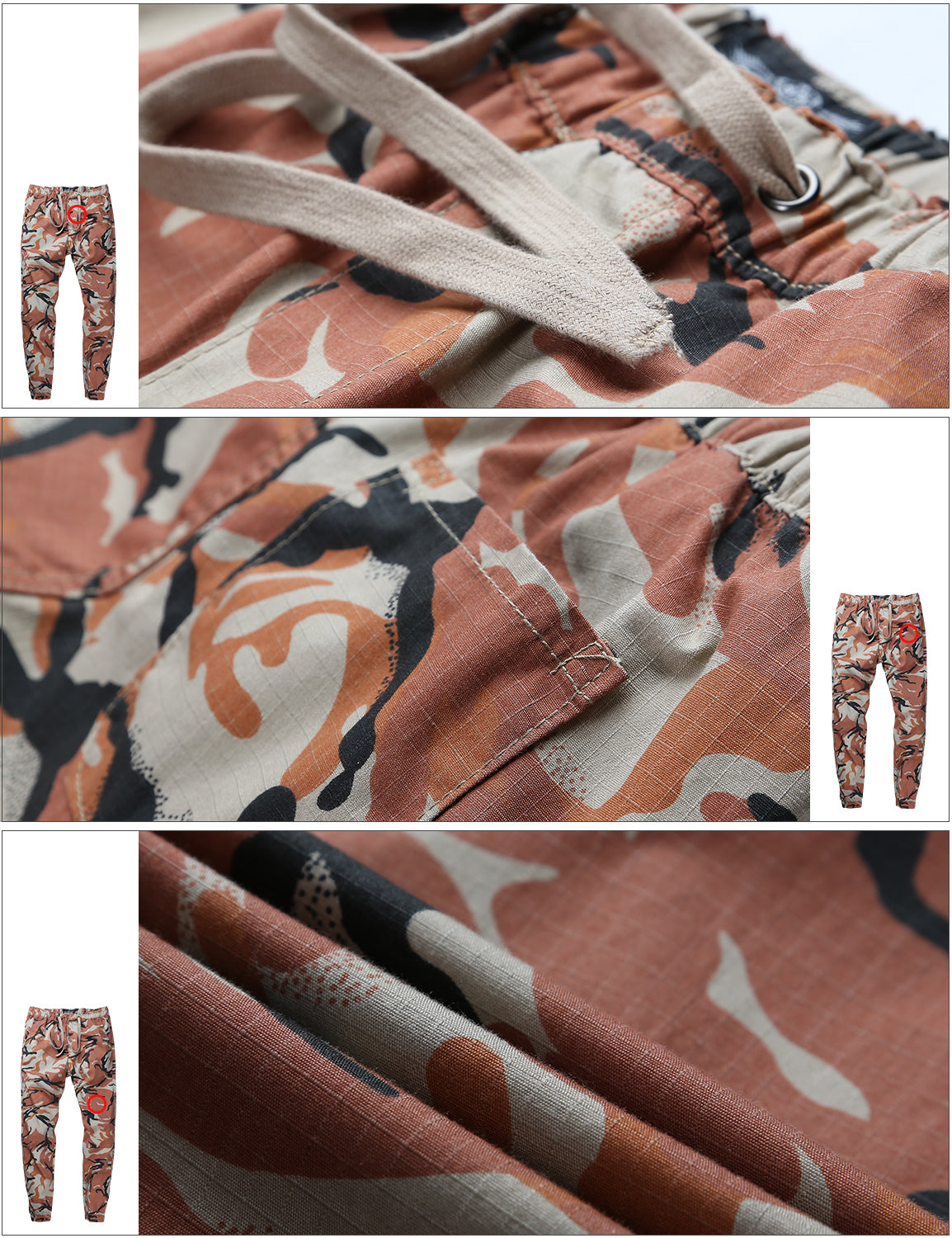 Men's Casual Camo Jogger Pants 6035