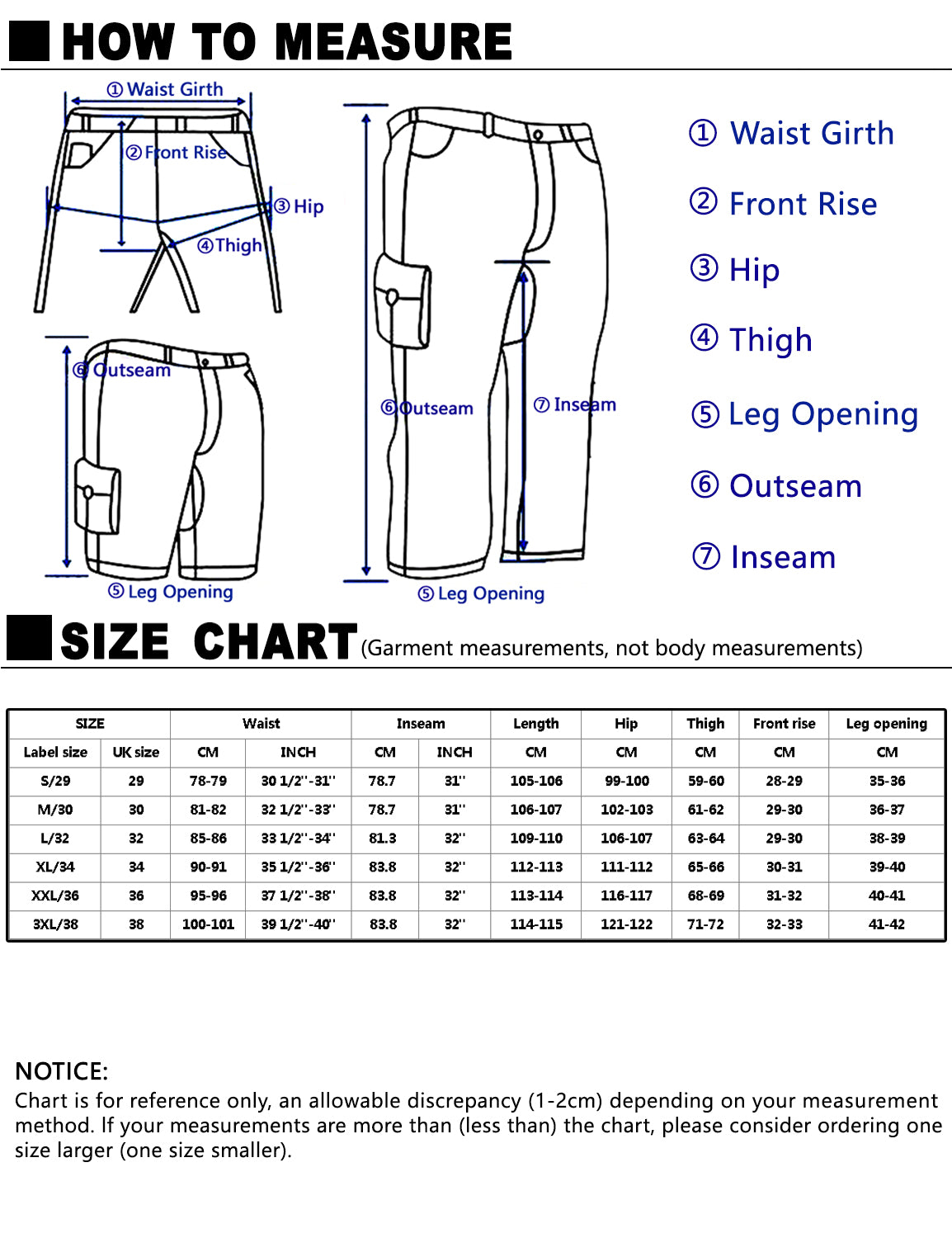 Match Men's Straight Fit Cargo Trouser 6057
