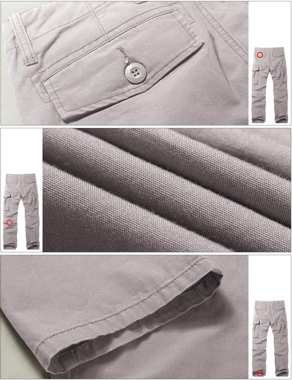 Match Men's Casual Wild Cargo Pants Outdoors Work Wear #6071