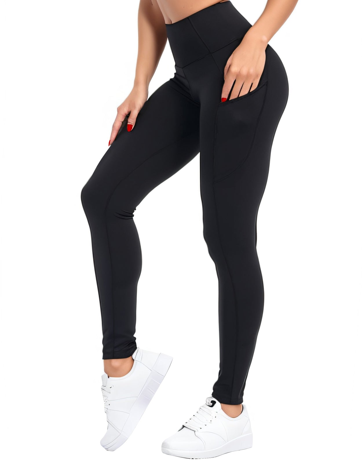 Match Womens High Waisted Active Yoga Pants with Pockets #646