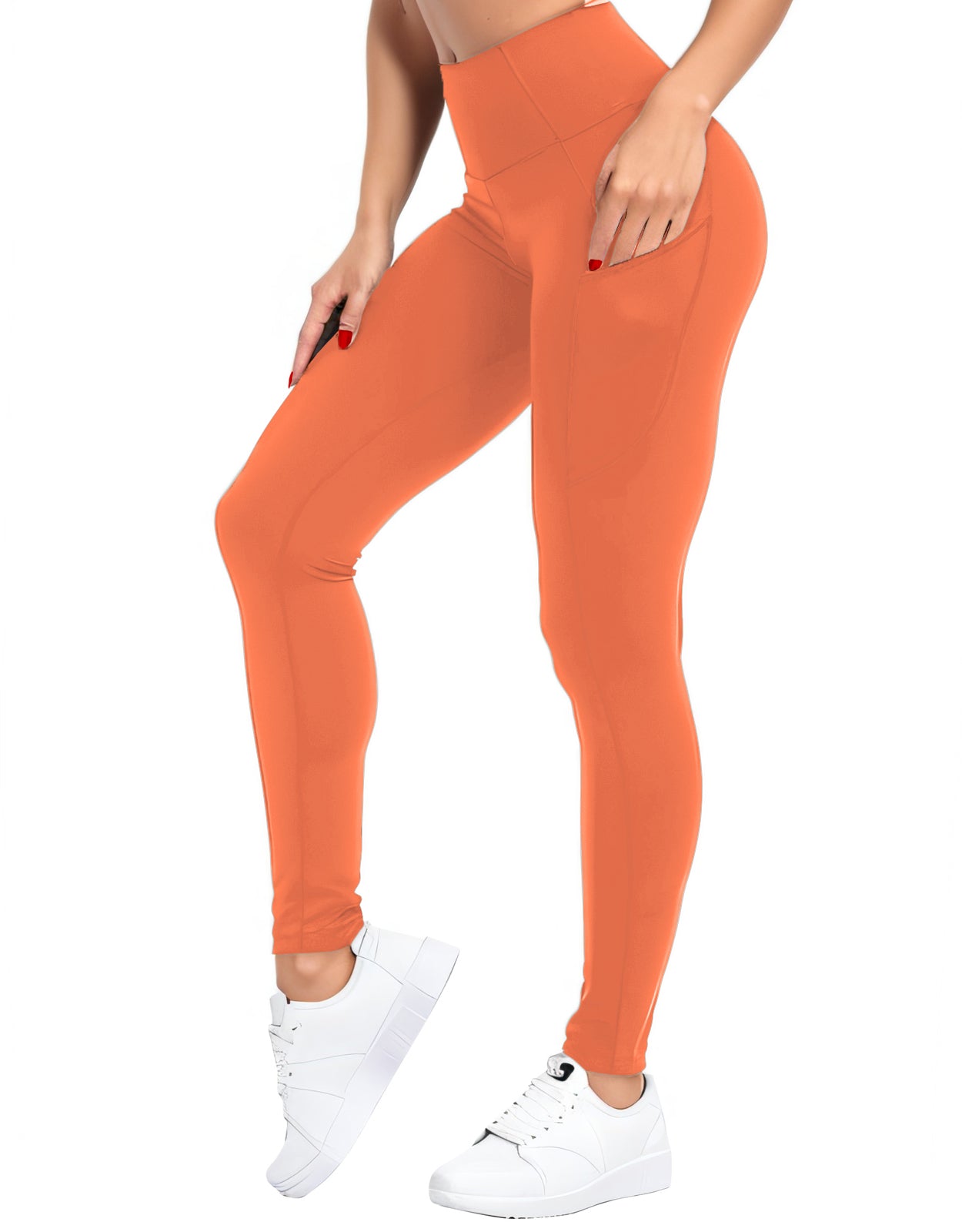 Match Womens High Waisted Active Yoga Pants with Pockets #646