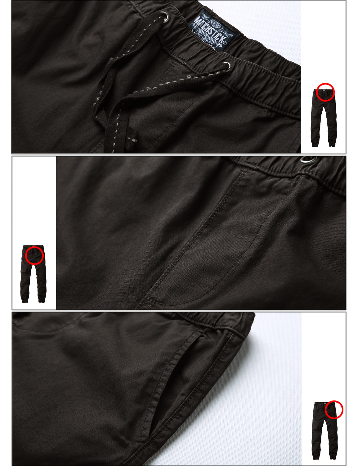 Men's Straight Tapered Camo Jogger Trousers #6535