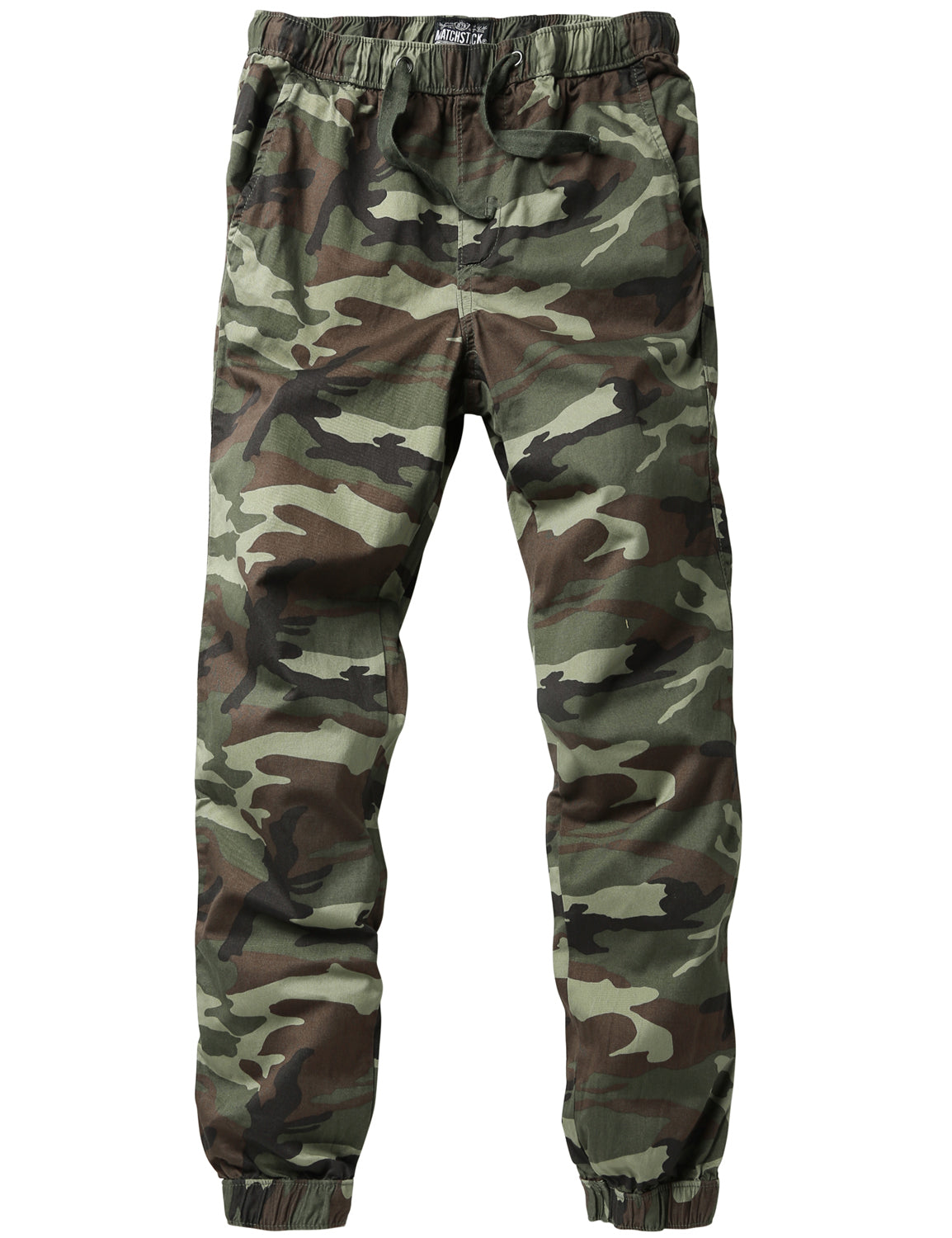 1Men's Straight Tapered Camo Jogger Trousers #6535M