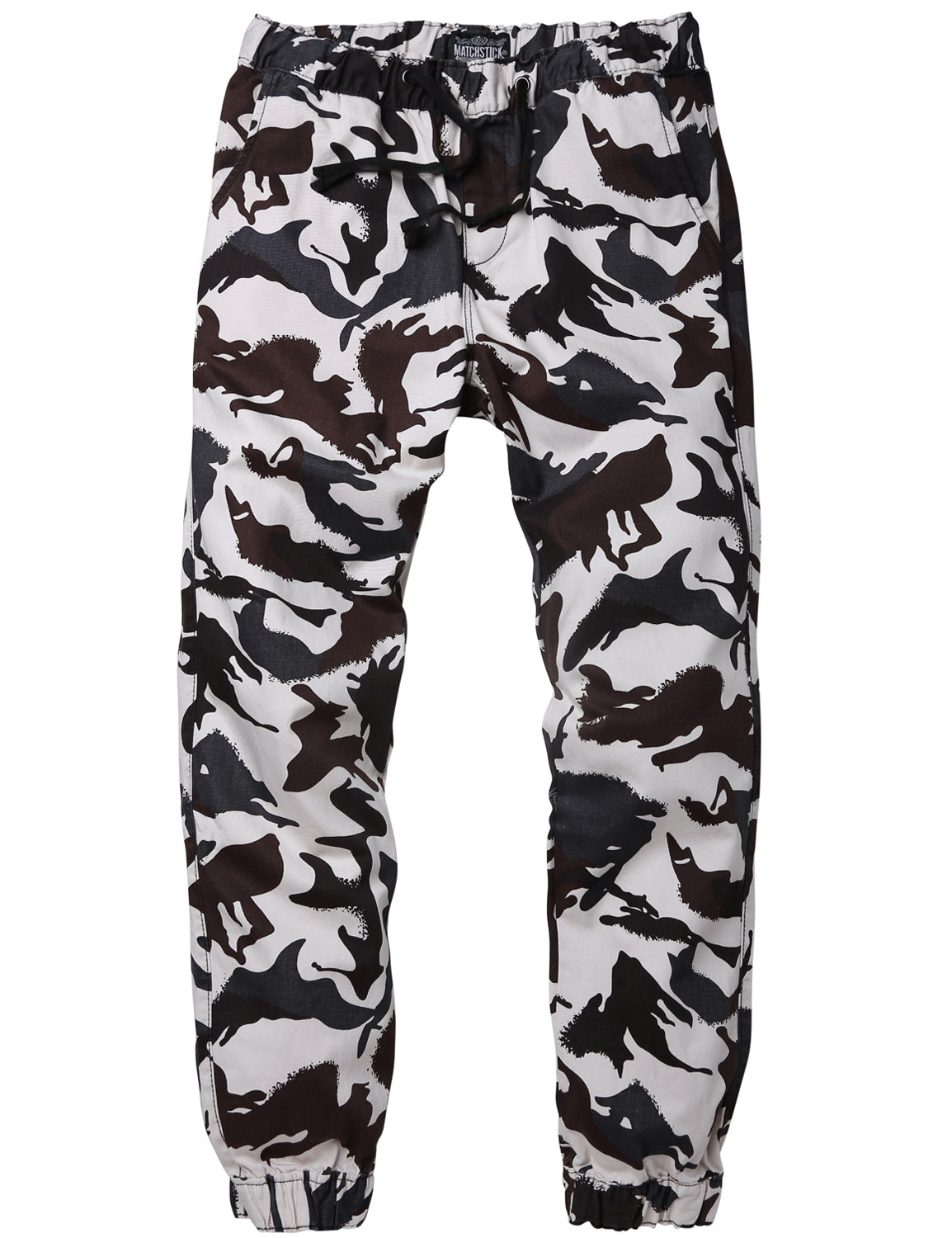 1Men's Straight Tapered Camo Jogger Trousers #6535M