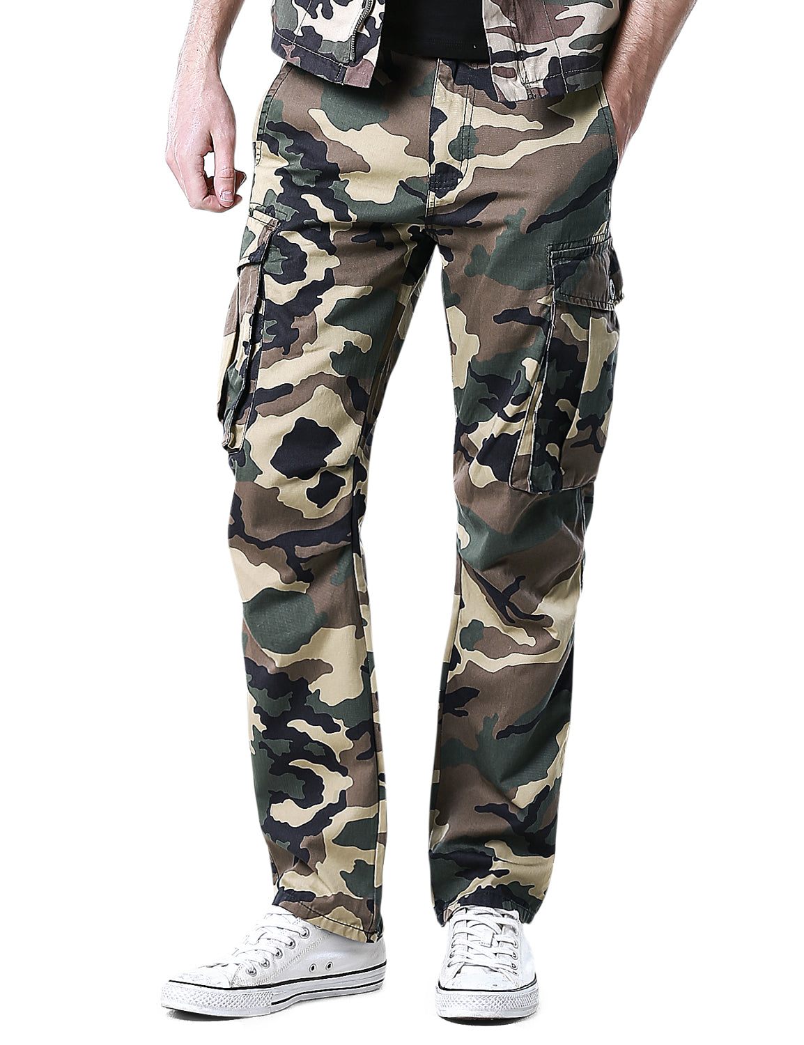 Men's Casual Camo Cargo Pants 6546