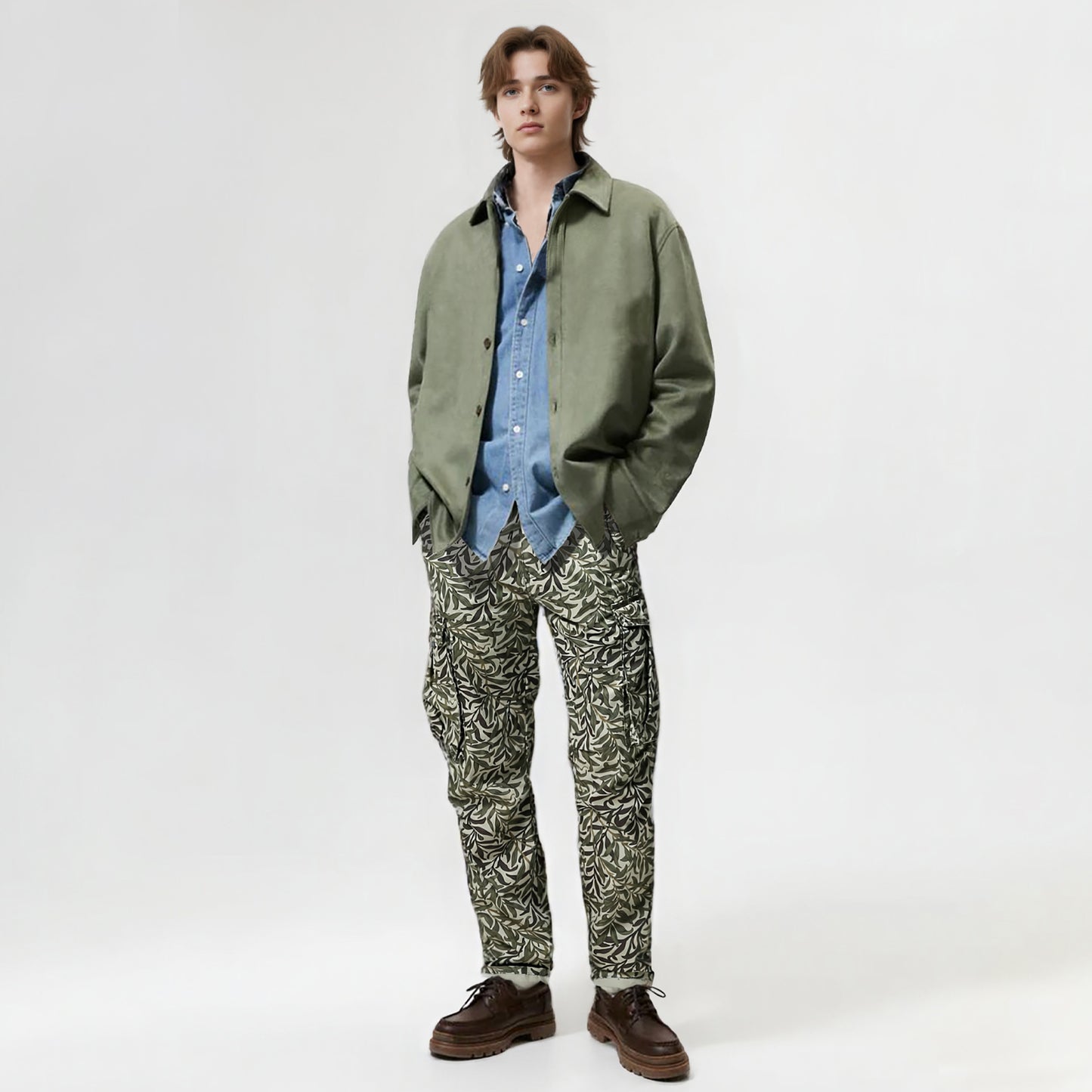 Men's Casual Camo Cargo Pants 6550