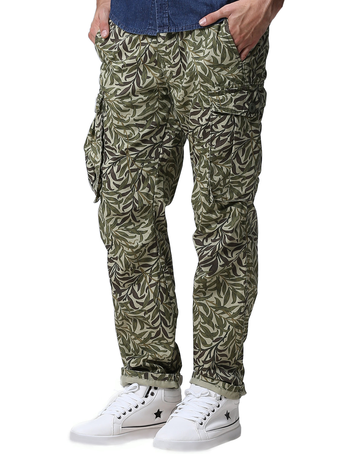 Men's Casual Camo Cargo Pants 6550
