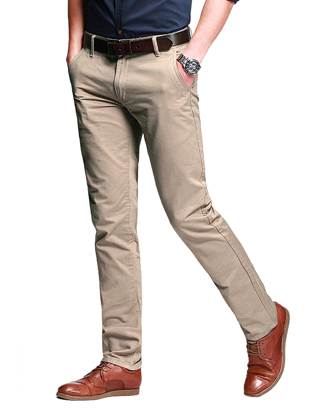 1 Men's Slim Casual Trousers #8025