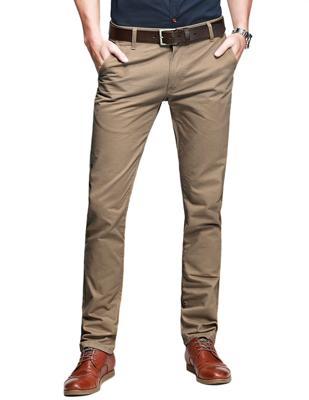 1 Men's Slim Casual Trousers #8025