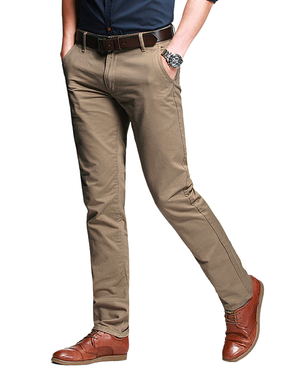 1 Men's Slim Casual Trousers #8025
