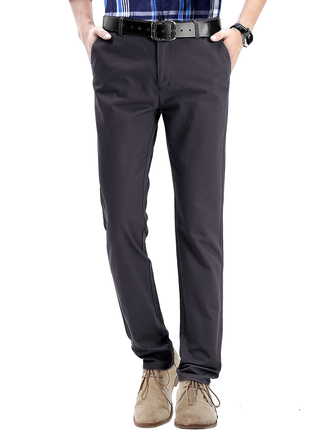 1 Men's Slim Casual Trousers #8025-2