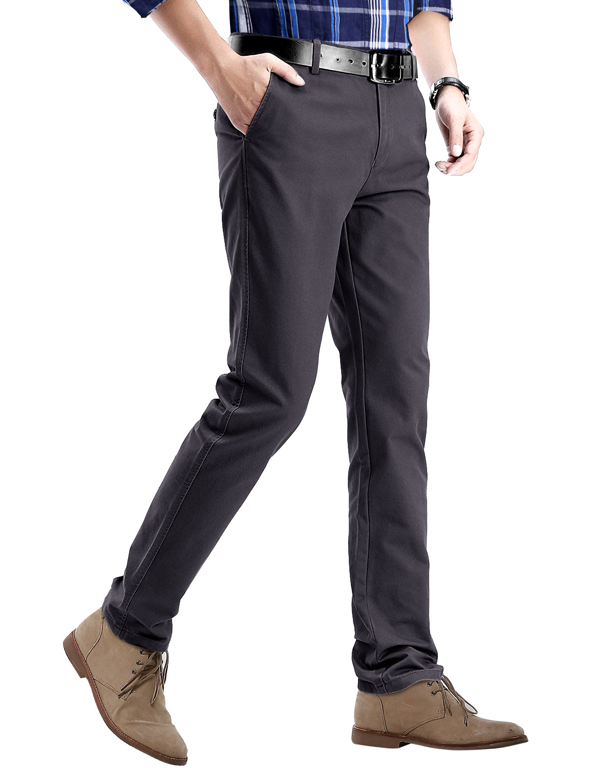 1 Men's Slim Casual Trousers #8025-2