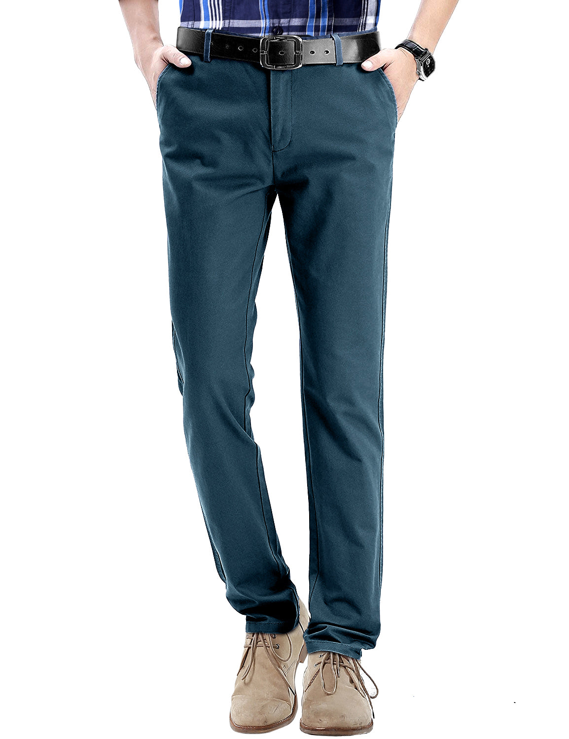 1 Men's Slim Casual Trousers #8025-2