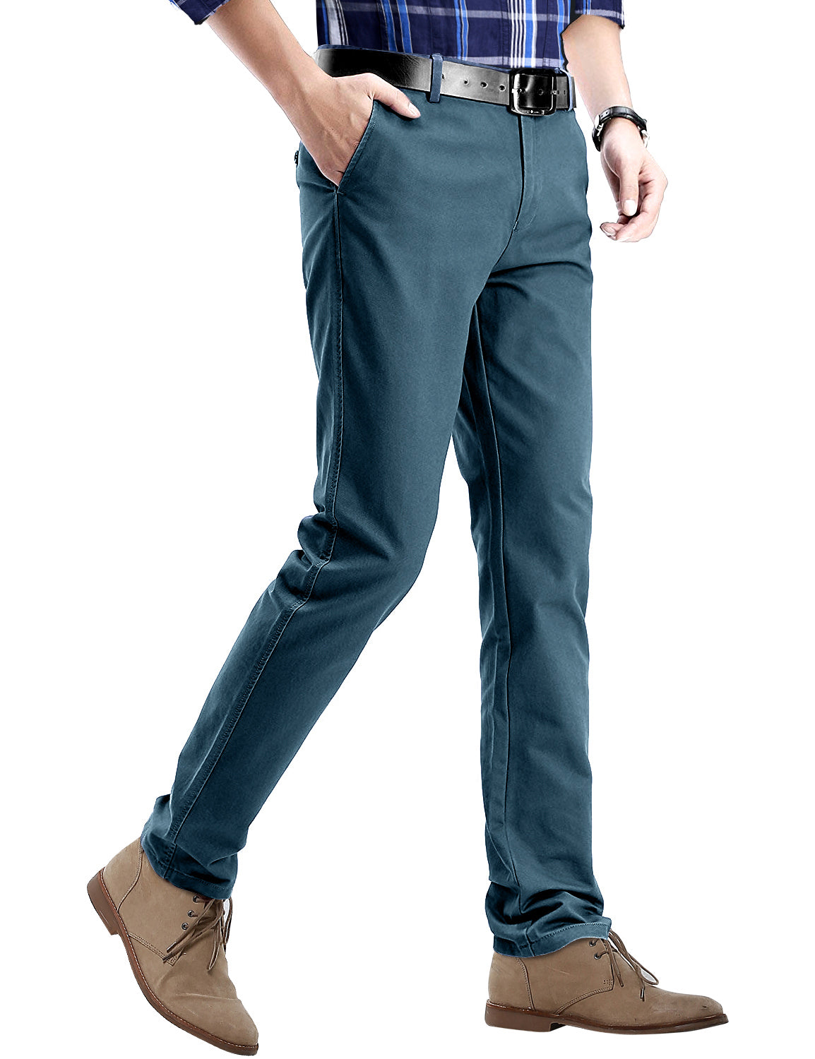 1 Men's Slim Casual Trousers #8025-2