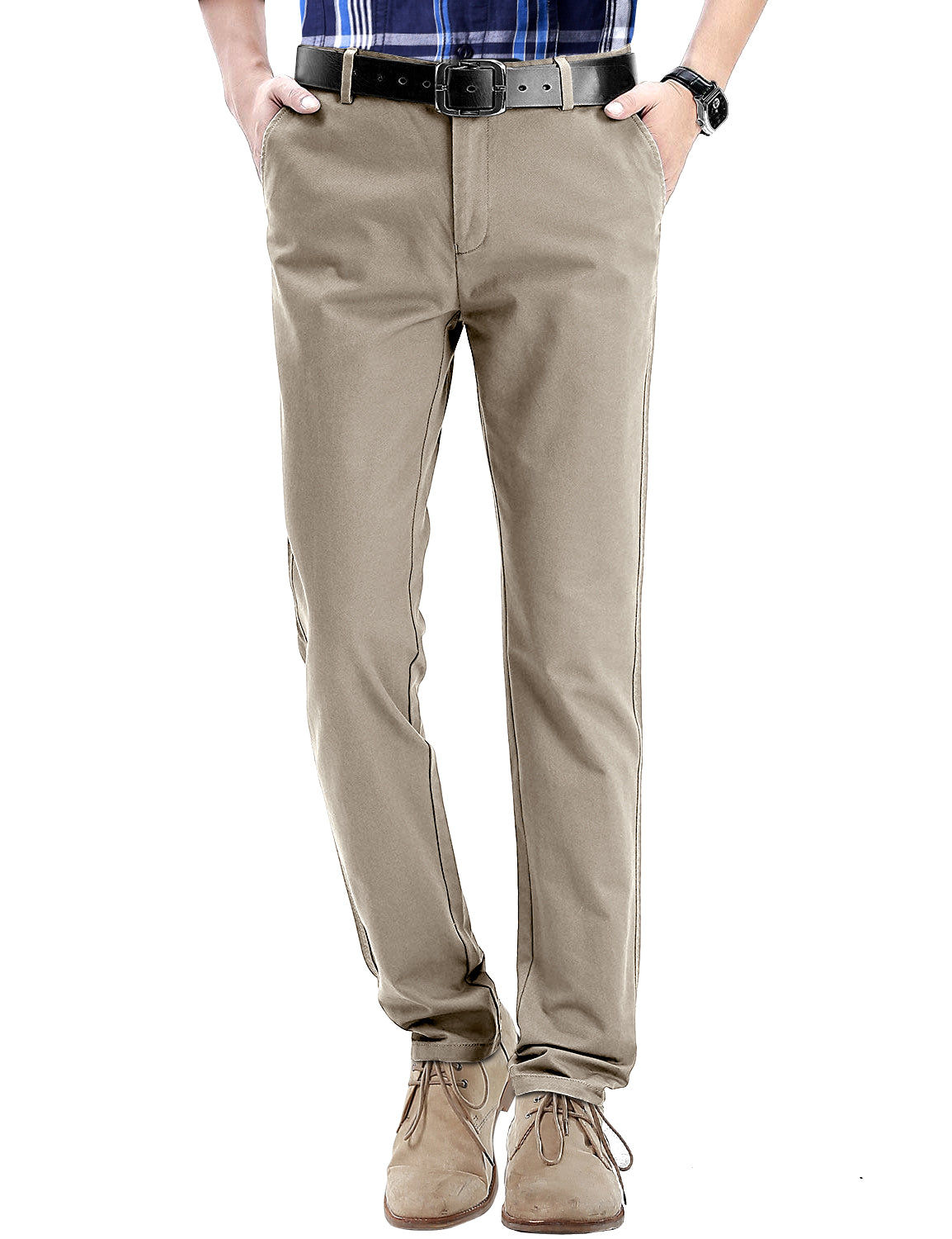 1 Men's Slim Casual Trousers #8025-2