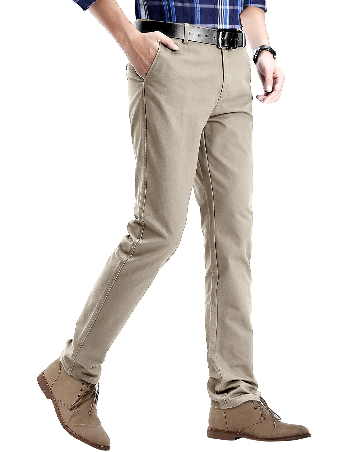 1 Men's Slim Casual Trousers #8025-2